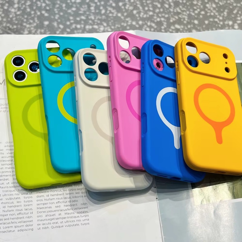 Liquid Silicone Magnetic Phone Case - iPhone 18、17 Pro Max、16 Pro Max対応、マグセーフワイヤレス充電対応、液状シリコン製、磁石内蔵、手に馴染む質感、耐衝撃性に優れたスマートフォンケース。