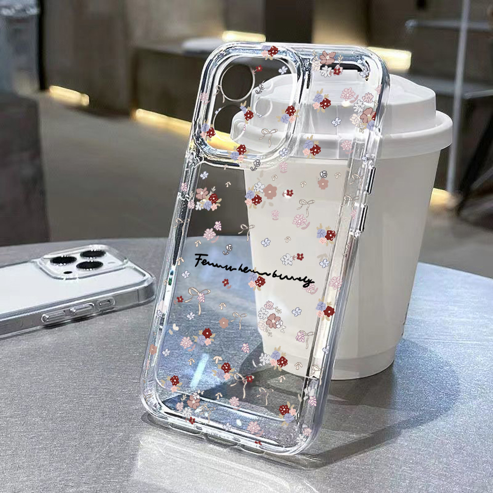 Clear Shockproof Bumper Case - ミニフラワーフォンケース iPhone 17 Pro Max Airケース