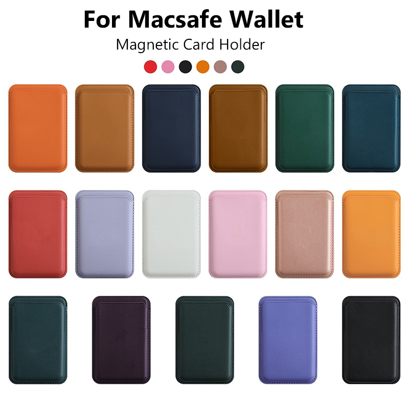レザーカードウォレットカバー、MagSafe対応マグネットケ - Leather Wallet Card Holder Phone Cover のレビューと価格