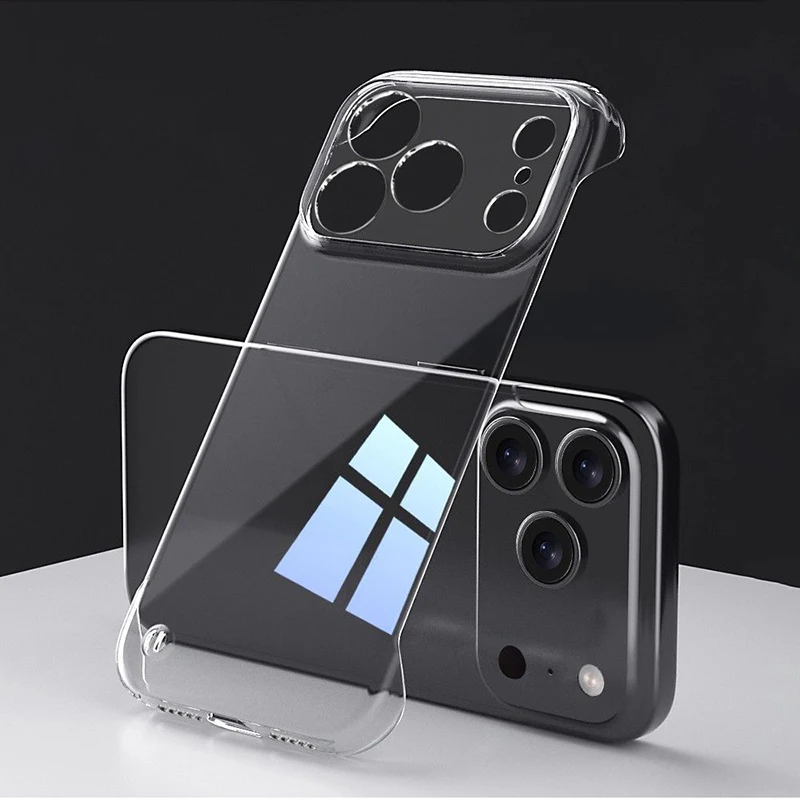 iPhone 18 Pro Max用、超薄型で透明なフレーム - Ultra Thin Frameless Phone Cover のレビューと価格